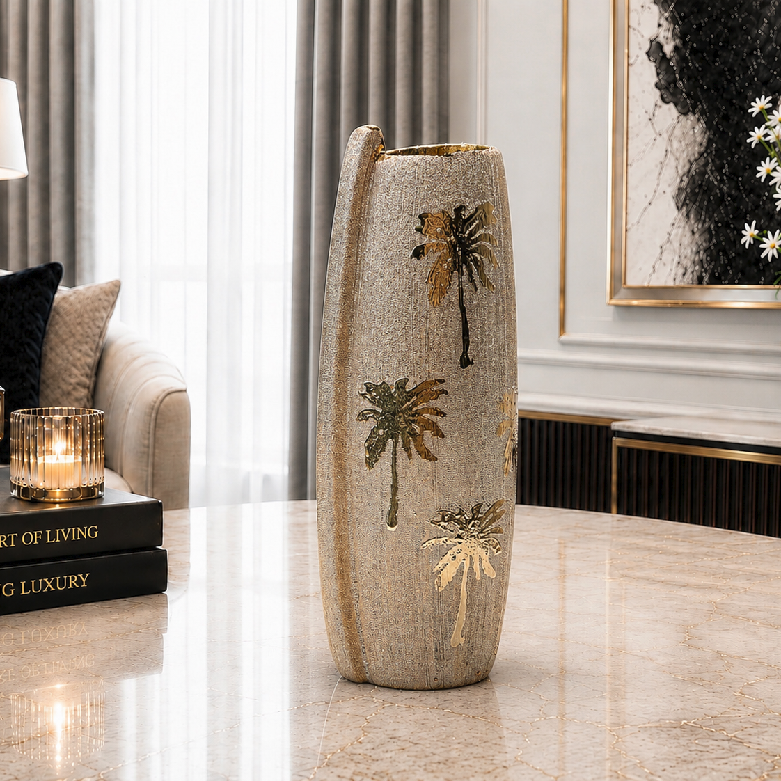 Gilded Artistry Vase