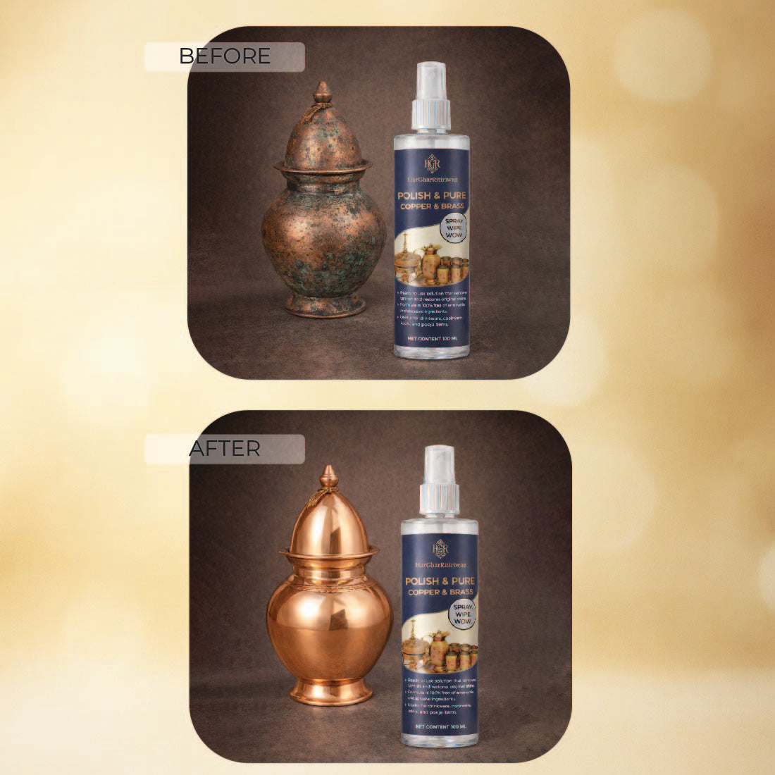 Polish & Pure Copper & Brass Cleaner Spray