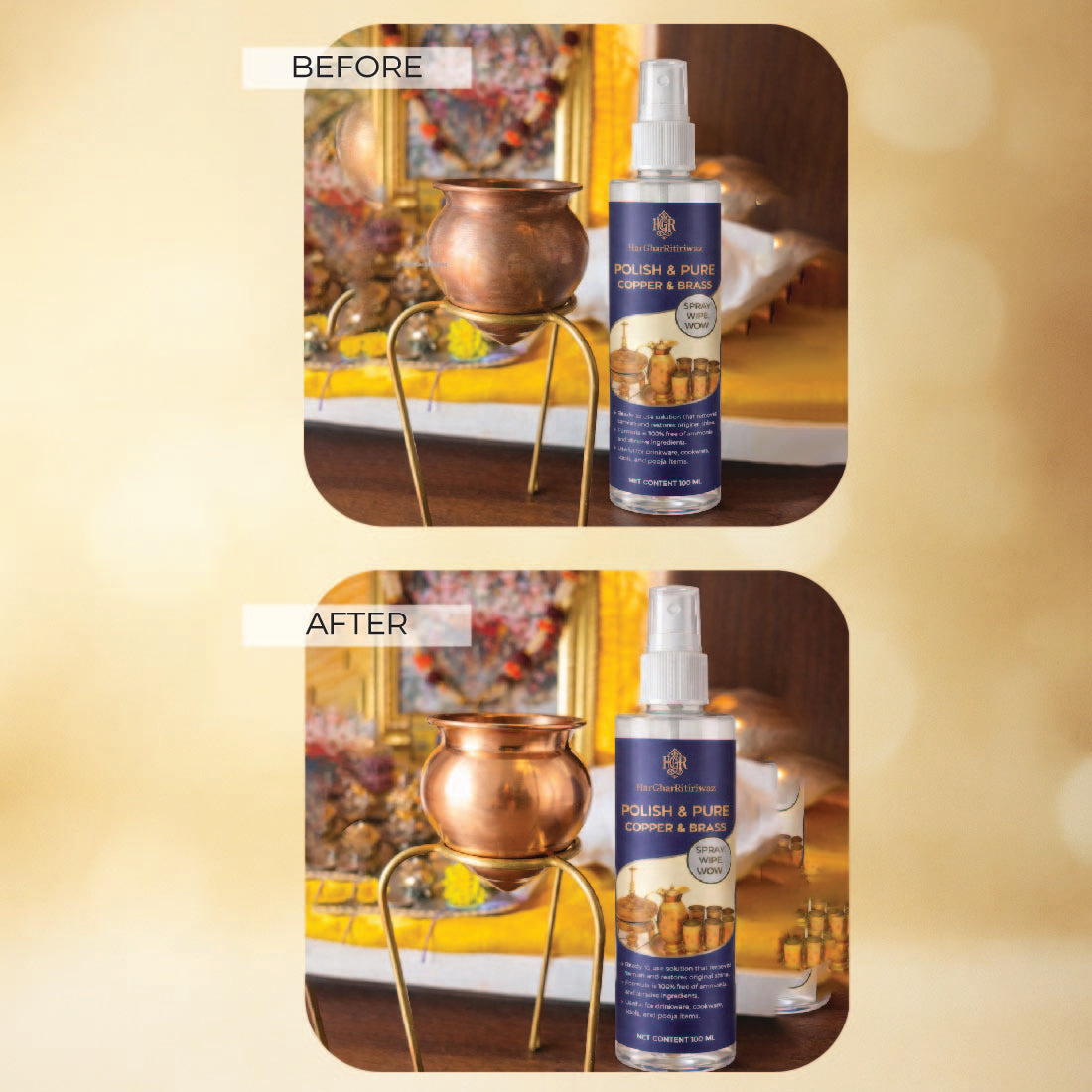 Polish & Pure Copper & Brass Cleaner Spray